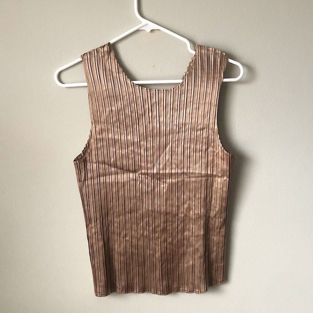 Jaipur reversible pleated gold tank XL